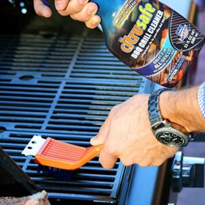 Citrusafe Clean Cool BBQ Grill Brush - Removes Grease and Burnt Food Safely from Gas and Charcoal Grill Grates