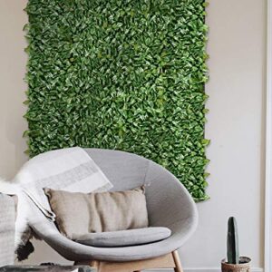 ECOOPTS Expandable Artificial Ivy Fence Wall Décor Faux Ivy Privacy Fence Screen Plant Leaves Covering Decoration for Home Backyard Garden, 58"x393", 1 Piece