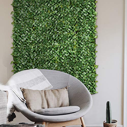 ECOOPTS Expandable Artificial Ivy Fence Wall Décor Faux Ivy Privacy Fence Screen Plant Leaves Covering Decoration for Home Backyard Garden, 58"x393", 1 Piece