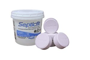 septicfit septic chlorine tablet – 12 pail value pack – 6 tablet pails – 24.6 lbs – not for use in swimming pools