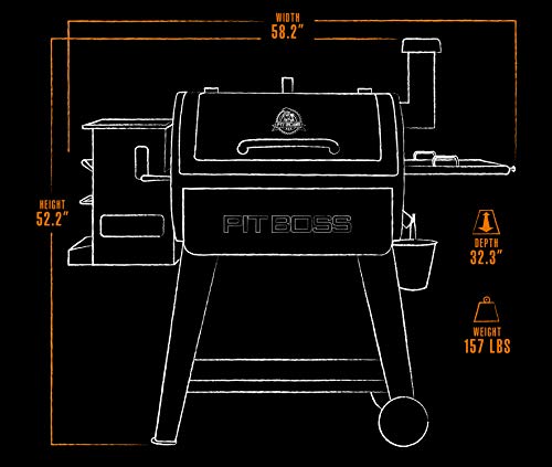 PIT BOSS 10537 PB0820SP Wood Pellet Grill, 820 Square Inches, Black