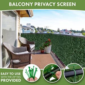 Kitchen Joy Fence Covering Privacy - 136 Sq Ft of Artificial Ivy Privacy Fence Screen, Privacy Fence Panels for Outside - Set of 4 x 50" x 98" Screens