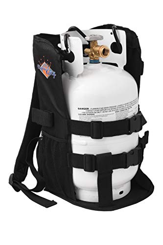 Flame King YSNBKPK Backpack for 11LB or 5lb Propane Tank, Black