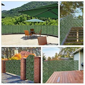 Giantex Artificial Faux Ivy Privacy Fence, 118"x59" Artificial Hedge Faux Ivy Vine Leaf Greenery Wall Screen, Decorative Trellis Fence Covering for Outdoor Porch Garden Patio