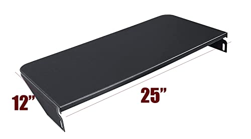 QuliMetal Gill Folding Front Shelf for Traeger Pro 22, Pro 575 and Ironwood 650 Series, Grill Accessories for Traeger Pellet Grills BAC362 Folding Shelf, 25 x 12 Inches