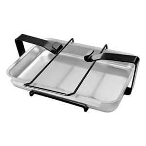 stanbroil 7515 aluminum gas grill catch pan and holder grease collection pan replacement for weber genesis 1000-5500, genesis silver/gold/platinum, genesis ii series, platinum i/ii, and summit grills