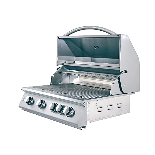 RCS Premier Series Stainless Steel 32 Built-in Grill with Rear Burner -Natural Gas