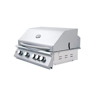 RCS Premier Series Stainless Steel 32 Built-in Grill with Rear Burner -Natural Gas