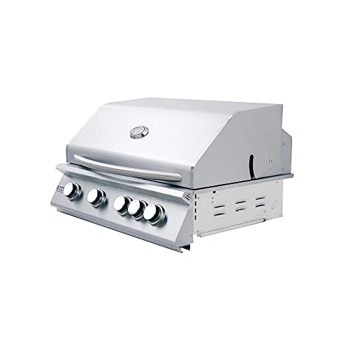 RCS Premier Series Stainless Steel 32 Built-in Grill with Rear Burner -Natural Gas