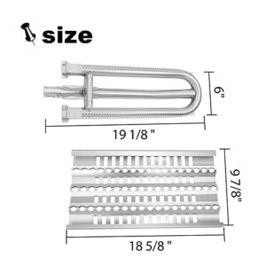 Clivimi 18” Grill Heat Plates Shield Grill Burners Radiant Tray for DCS Grills 27DBQR, DCS 36 BGB36-BQARL, DCS 48 BGB48-BQARL, DCS 30 BGB30-BQR-L, Dynamic Cooking Systems Gas Grill Replacement Parts