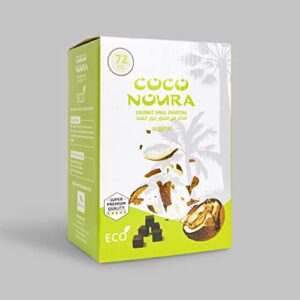 new! bigger cubes! 25x25x25-coco noura coconut shell charcoal-100% natural charcoal-72pcs