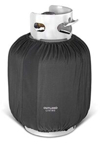 outland living propane tank cover 20 lb | reliable, weather resistant gas cylinder cover | rugged outdoor uv rated d600 polyester | 12.5″ x 18″