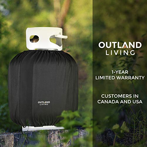 Outland Living Propane Tank Cover 20 lb | Reliable, Weather Resistant Gas Cylinder Cover | Rugged Outdoor UV Rated D600 Polyester | 12.5" x 18"