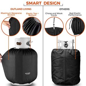 Outland Living Propane Tank Cover 20 lb | Reliable, Weather Resistant Gas Cylinder Cover | Rugged Outdoor UV Rated D600 Polyester | 12.5" x 18"