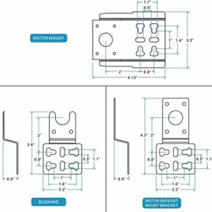 onlyfire 6902 Universal Barbecue Grill Stainless Steel Rotisserie Motor Bracket Set