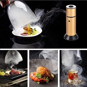 CREATIVECHEF Smoking Gun，Cocktail Smoker Kit，Used Outdoors, Bars, Parties，Aluminum Alloy Material，Yellow