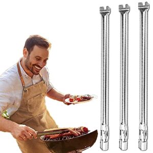62752 3 burner tubes set for weber genesis 300 series (2011-2016) 19 1/2 inch, genesis e310 e320 e330 s310 s320 s330 stainless steel gas grill burner with front control panel