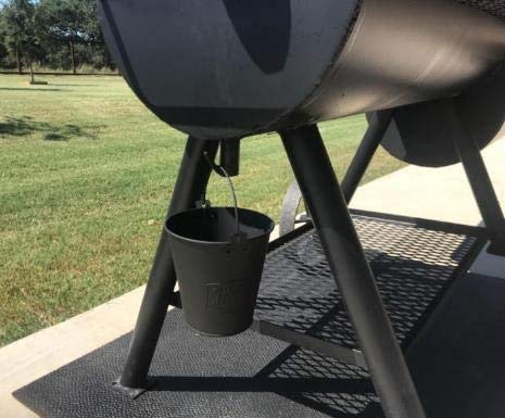 ZBXFCSH Grill Grease Bucket Fits Traeger/Pit Boss Wood Pellet Grills, Drip Bucket for Oklahoma Joe's, Grill Grease Bucket Fits Most Offset Smokers, Black