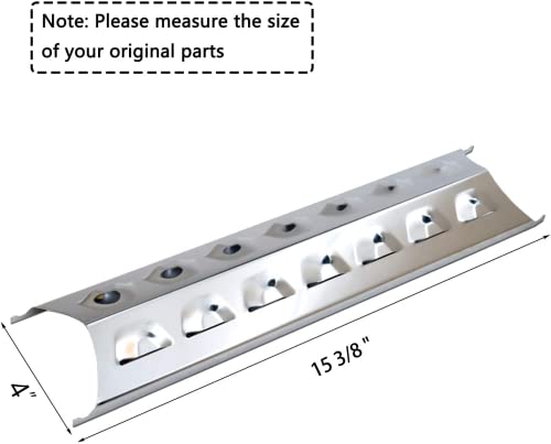 Hisencn Replacement Repair Kit for Master Forge 5 Burner 2518-3, 3218LT, 3218LTN, L3218 Gas Grill Models, BBQ Grill SS Pipe Burners Tube, Heat Shield Tent Plate Parts