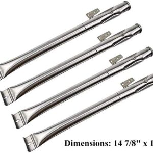 Hongso Grill Kit for Home Depot Nexgrill 4 Burner 720-0830H, 720-0830D, BHG 720-0783W, 720-0783H, Members Mark 720-0830G, 720-0830F Gas Grill Models, Grill Burners Heat Plates Grill Parts Replacement