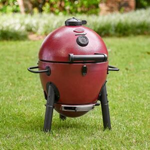 Char-Griller E06614 AKORN Jr. Portable Kamado Charcoal Grill, Red