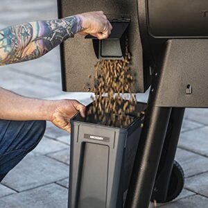 Traeger Pellet Grills BAC637 Stay Dry Pellet Bin, Wood Pellet Storage with Locking Lid, Black