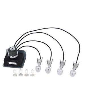 gassaf igniter kit replacement for weber 7629 genesis e310 e320 e330 ep310 ep320 s310 s330 series grills (2011- newer) (front mounted control panel) (4 outlet)