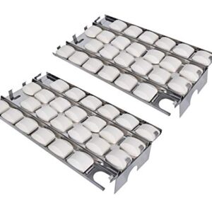 GasSaf Heat Plate for Lynx CS30, L27, L30, L30PSP, L30APSFR, L36, L42, L54, LBQ27FR Gas Grill, 50-Pack Ceramic Briquettes & 2-Pack Stainless Steel Briquette Trays