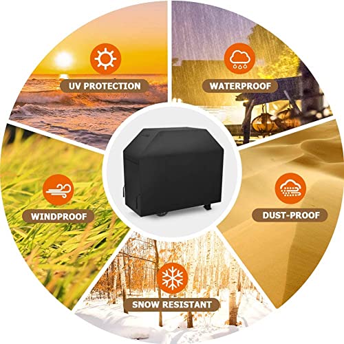 NEXCOVER Barbecue Gas Grill Cover - 55 Inch Waterproof BBQ Cover, Outdoor Heavy Duty Grill Cover, Fade & Weather Resistant Upgraded Material, Barbecue Cover for Weber, Brinkmann, Char Broil and More