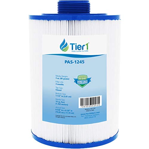 Tier1 Pool & Spa Filter Cartridge | Replacement for Freeflow Lagas FF-100, FC-2400, Pleatco PFF25TC-P4, SD-00206, Aladdin 12536 and More | 19 sq ft Pleated Fabric Filter