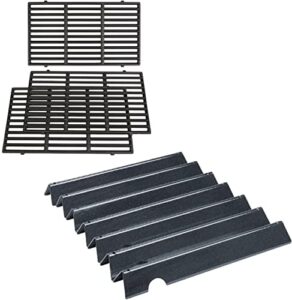 qulimetal 18.7″ cooking grates and 17 inch flavorizer bars for weber genesis ii/lx 400, genesis ii e410, e435, s435 (2017 and newer) series gas grills