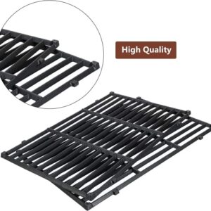 QuliMetal 18.7" Cooking Grates and 17 Inch Flavorizer Bars for Weber Genesis II/LX 400, Genesis II E410, E435, S435 (2017 and Newer) Series Gas Grills