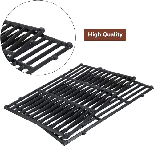 QuliMetal 18.7" Cooking Grates and 17 Inch Flavorizer Bars for Weber Genesis II/LX 400, Genesis II E410, E435, S435 (2017 and Newer) Series Gas Grills