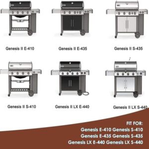 QuliMetal 18.7" Cooking Grates and 17 Inch Flavorizer Bars for Weber Genesis II/LX 400, Genesis II E410, E435, S435 (2017 and Newer) Series Gas Grills