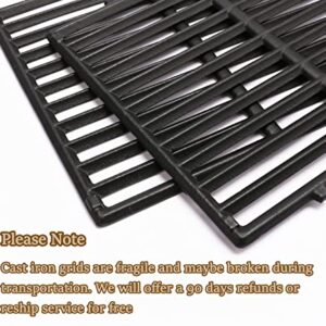 QuliMetal 18.7" Cooking Grates and 17 Inch Flavorizer Bars for Weber Genesis II/LX 400, Genesis II E410, E435, S435 (2017 and Newer) Series Gas Grills