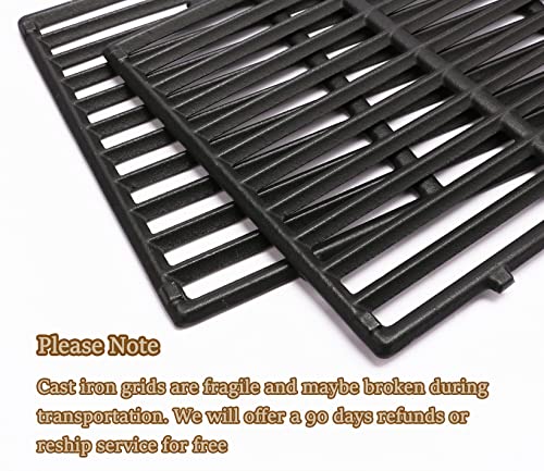 QuliMetal 18.7" Cooking Grates and 17 Inch Flavorizer Bars for Weber Genesis II/LX 400, Genesis II E410, E435, S435 (2017 and Newer) Series Gas Grills