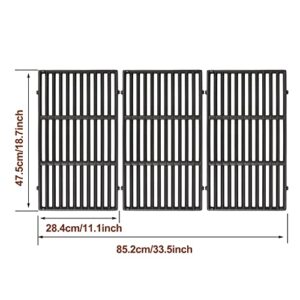 QuliMetal 18.7" Cooking Grates and 17 Inch Flavorizer Bars for Weber Genesis II/LX 400, Genesis II E410, E435, S435 (2017 and Newer) Series Gas Grills