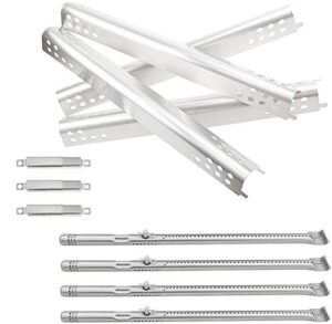 htanch sd75 (4-pack) 16 15/16″ heat plate and burner replacement for charbroil 463361017, 463673517, 463673017, 463376018p2, 463376117, 463275517, 463377117, 463673617, 463377017, 463347017