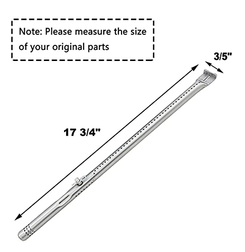 Htanch SD75 (4-Pack) 16 15/16" Heat Plate and Burner Replacement for Charbroil 463361017, 463673517, 463673017, 463376018P2, 463376117, 463275517, 463377117, 463673617, 463377017, 463347017