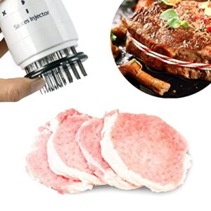 Meat Tenderizer Needle 30 Stainless Steel(3 injection needle pinhole) Blade and Meat Injector 3 Oz Marinade Flavor Syringe - Massary.