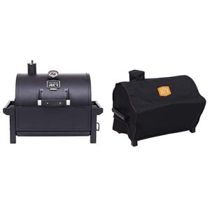 oklahoma joe’s 19402088 rambler portable charcoal grill, black & rambler grill cover