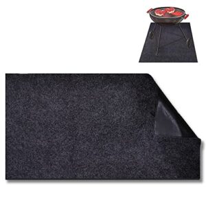 tourking under bbq grill mat grill mat gas grill mat (48″x 30″), bbq grilling for gas,absorbing oil pads,floor mat protect decks,patios, grease splatter outdoor use