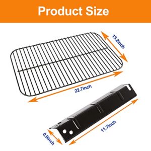 Hisencn Grill Replacement Parts for Expert Grill 3 Burner Walmart XG10-101-002-02, Porcelian Steel Cooking Grate and Heat Plates for Walmart Expert Grill Parts