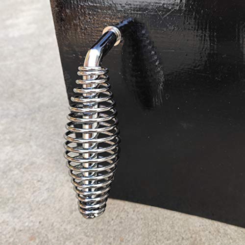 Gooyoou 5" Stainless Spring Handle with 1/2" Steel Rod for BBQ pits Trailers, Custom Metal Projects, Custom Built Grills, Smokers, Pits, Wood Stoves,cabinets