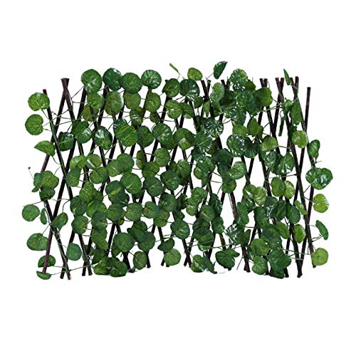 Amantal Artificial Ivy Privacy Fence Screen, Retractable Faux Ivy Leaves Hedge Fence and Vine Decoration for Home Outdoor, Garden, Yard Christmas Decoration, UV Protected (B)