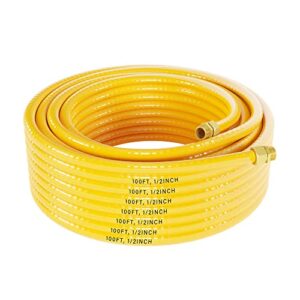 100ft 1/2 ” flexible gas line,csst corrugated stainless steel tubing,natural gas line pipe propane conversion kit grill hose with 2 male adapter fittings