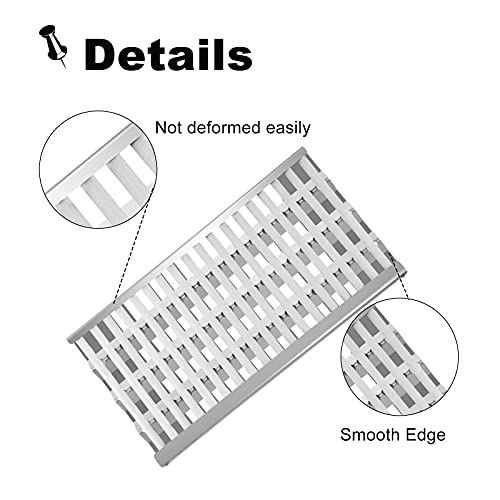 Clivimi 18 5/8" x 9 7/8" Stainless Steel Grill Heat Plates Shield Flame Tamer Ceramic Rod Complete DCS Radiant Tray BBQ Gas Grill Replacement Parts for 27DBQR, 27DBR, BGA48-BQARL, 36EBQAR, 48DBQ