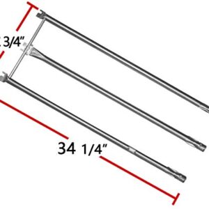 Hongso 34 1/4" Long Stainless Steel Burner Tube Set Replacement for Weber Genesis 300 Series E-310 E-320 EP-310 EP-320 S-310 S-320 Gas Grills (with Side Control Panel Only), 67722 SBG722