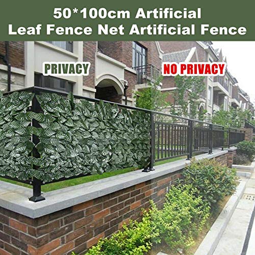 Yiiciovy Artificial Ivy Privacy Fence Screen, 39.37 ''x19.7'' Fake Ivy Leaves Privacy Fence Wall Screen Decoration for Outdoor Decor, Garden, Yard, with Mesh Back (Sweet Potato Leaves)