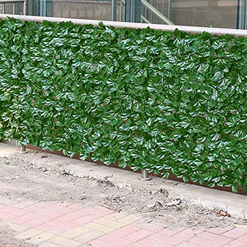 Yiiciovy Artificial Ivy Privacy Fence Screen, 39.37 ''x19.7'' Fake Ivy Leaves Privacy Fence Wall Screen Decoration for Outdoor Decor, Garden, Yard, with Mesh Back (Sweet Potato Leaves)